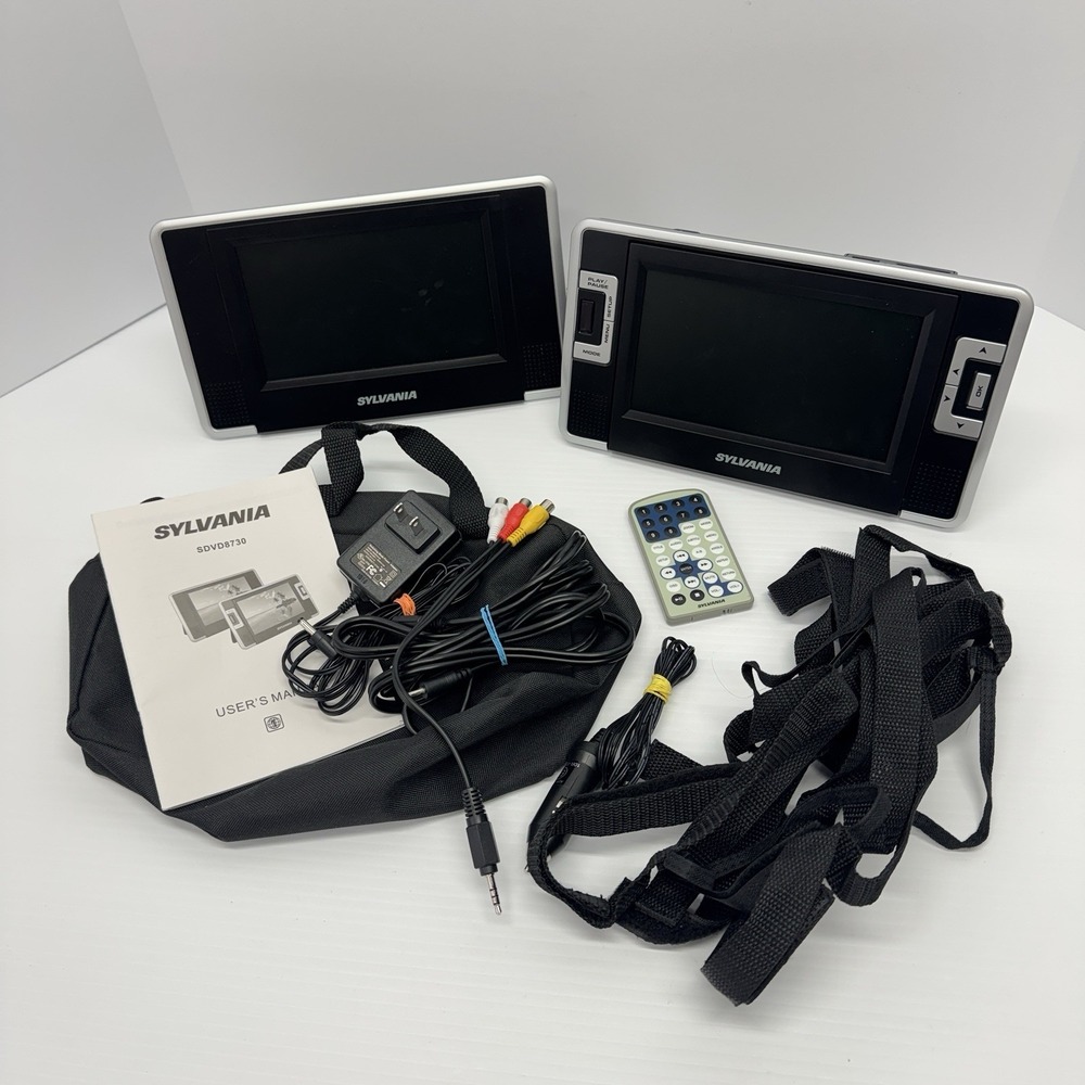 Sylvania SDVD8730 7" Dual Screen Portable DVD Player Tested READ